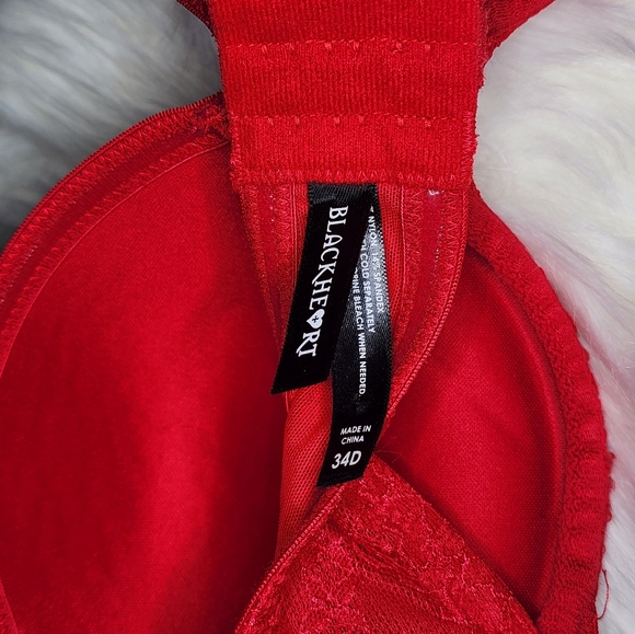 4 Blackheart Black Coverage Strapless Adjustable Underwire Push Up Bras Sz 34D - Picture 10 of 13